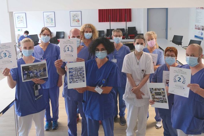 Preisträger der Pflege-Foto-Challenge im Klinikum Saarbrücken auf dem Winterberg