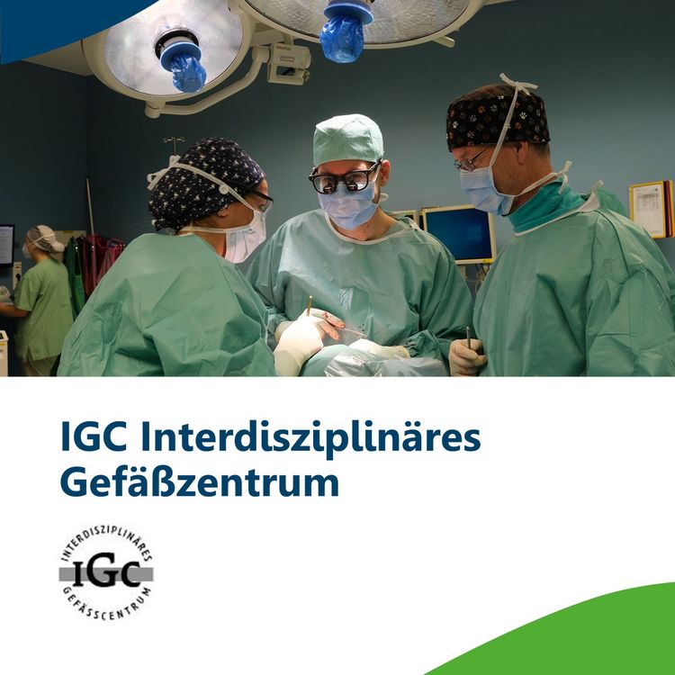 Symbolbild mit Textunterschrift: Zertifiziertes Gefäßzentrum im Klinikum Saarbrücken 