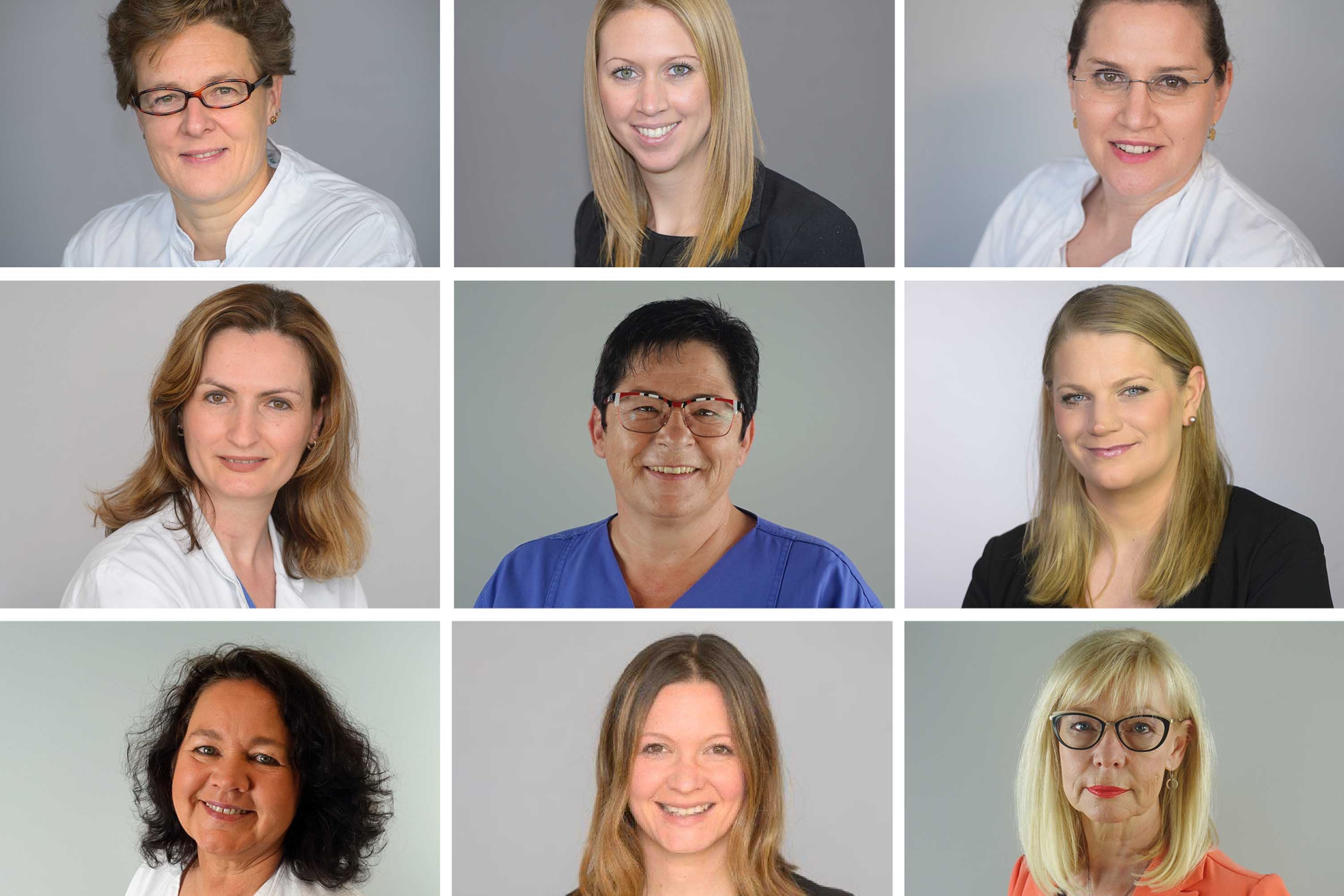 Collage Portraitfotos Frauen in Führungspositionen auf dem Winterberg