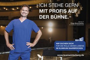 Pflegefachkraft im Klinikum Saarbrücken auf Theaterbühne: Die Rolle deines Lebens