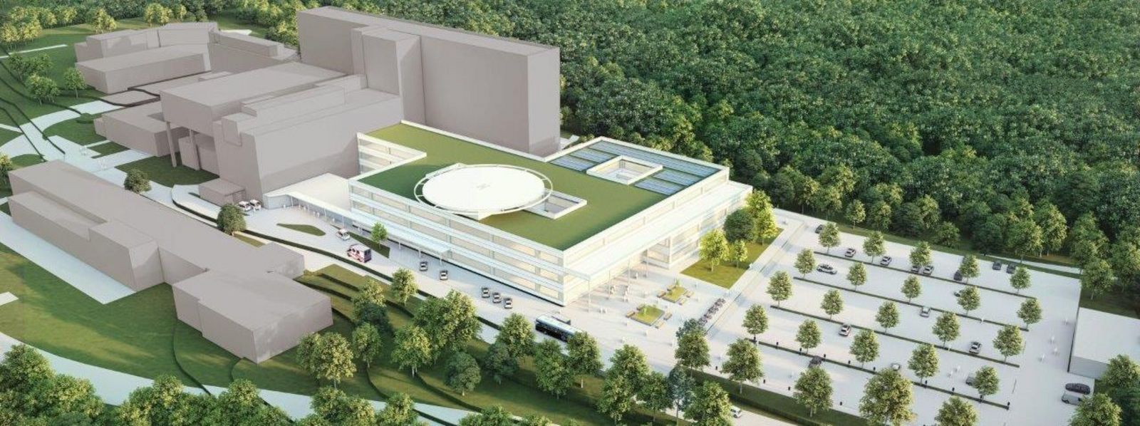 Planungsskizze: So soll der künftige Gesundheitscampus Winterberg am Klinikum Saarbrücken aussehen. Visualisierung_Gesundheitscampus_Winterberg.jpg