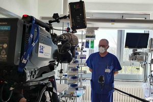 PD Dr. Konrad Schwarzkopf, Chefarzt der Klinik für Anästhesiologie und Intensivmedizin auf dem Winterberg, im SR-Interview