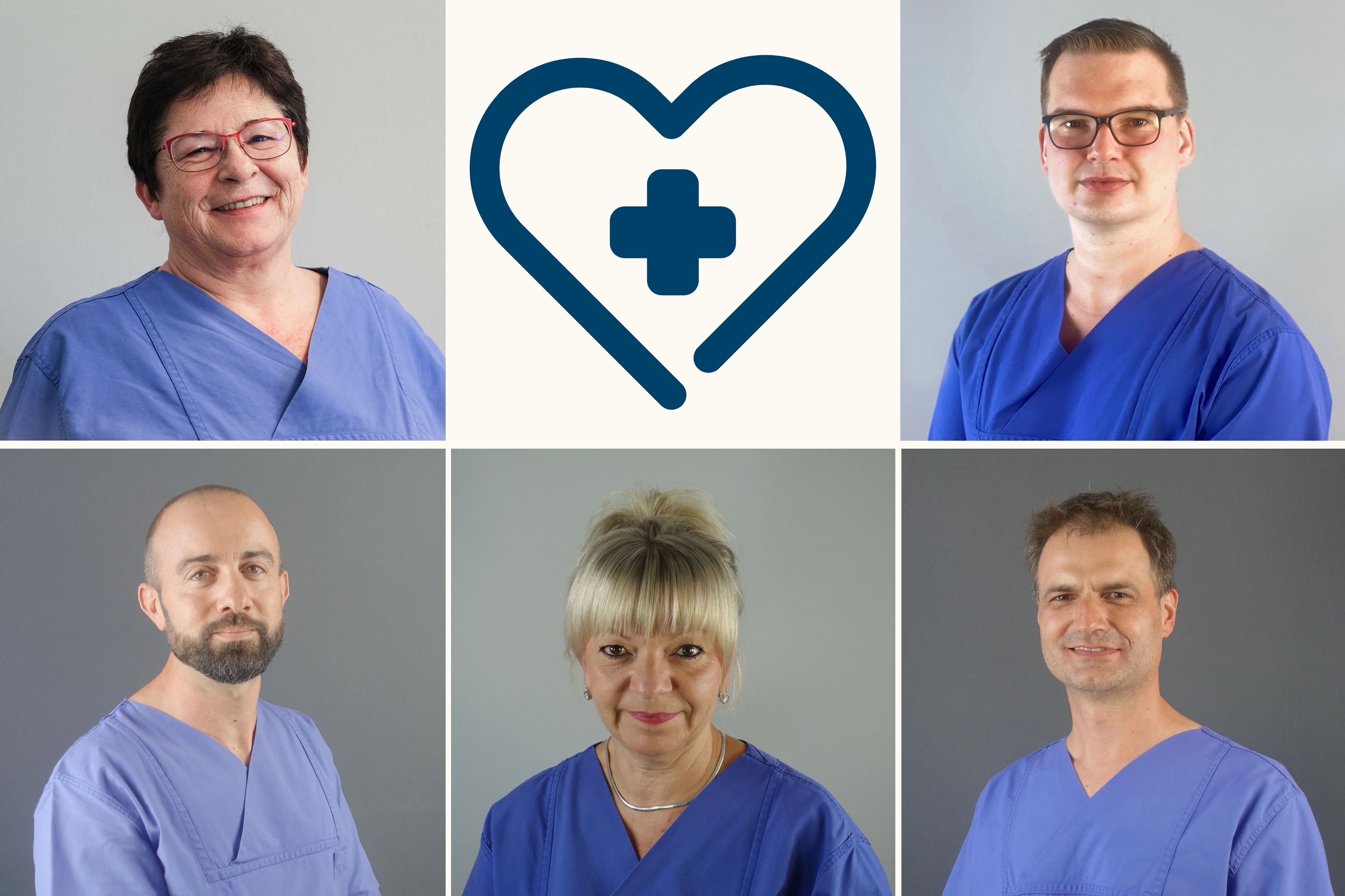 Collage der Bereichsleiter im Klinikum Saarbrücken