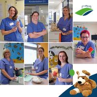 Collage mit allen Pflegefachkräften der Serie "C1: Pflege, die verbindet"