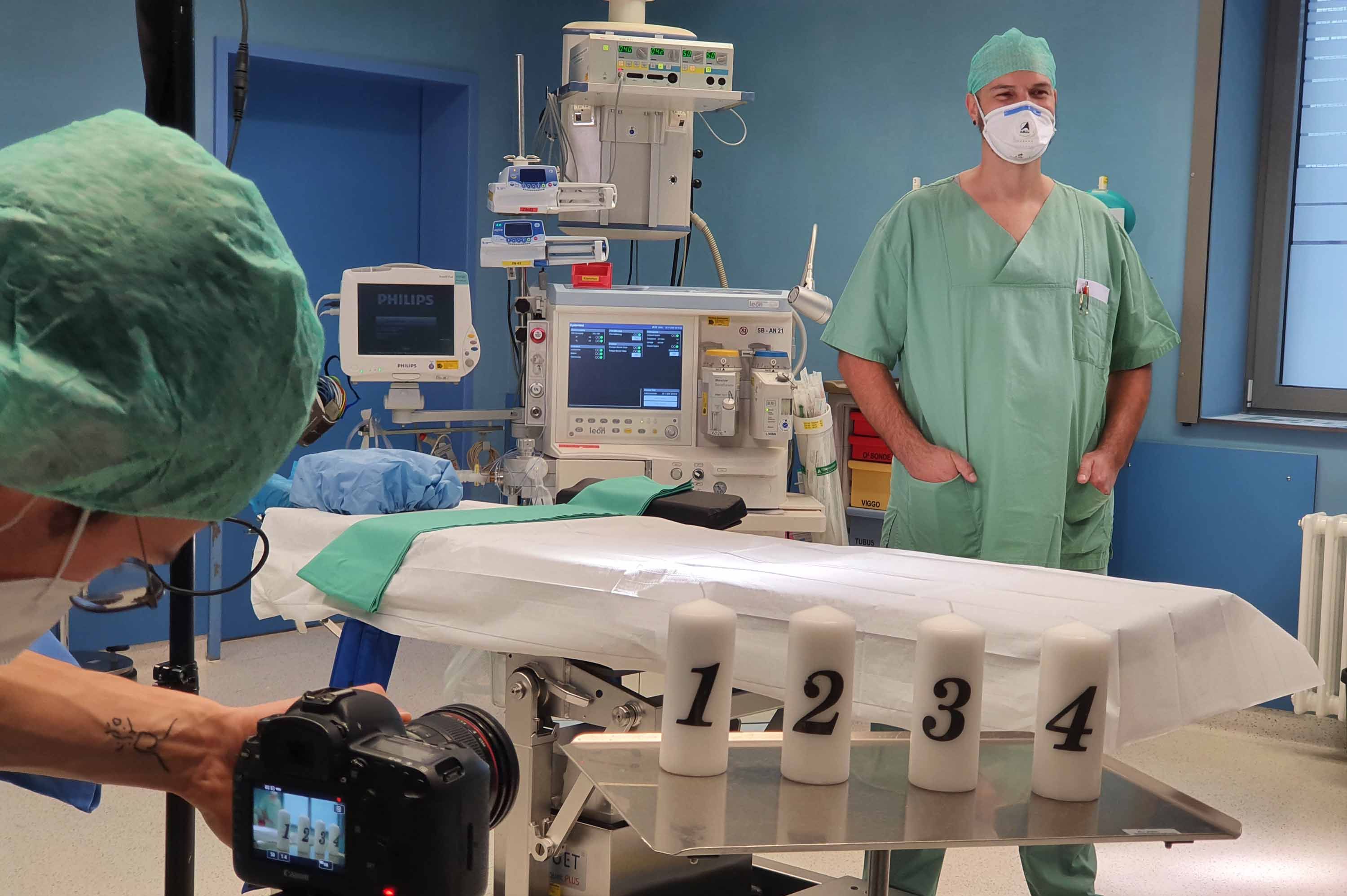 Dreharbeiten im OP im Klinikum Saarbrücken