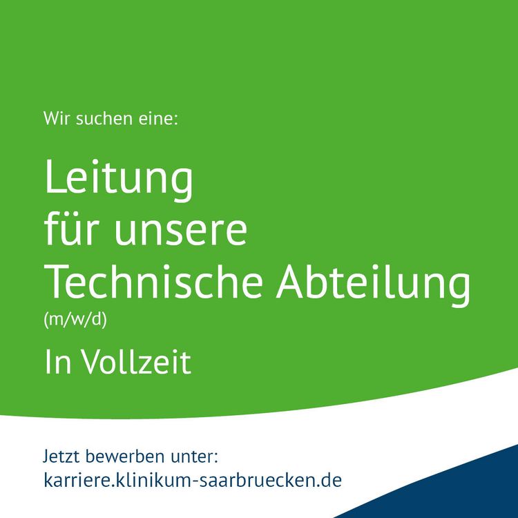 Eine Stellenanzeige: Wir suchen eine Leitung für unsere technische Abteilung
