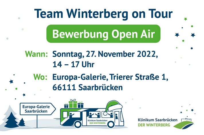 Symbolbild: Team Winterberg on Tour mit einem Bewerbung Open Air am Sonntag, 27. November 2022, zwischen 14-17 Uhr vor der Europa-Galerie in Saarbrücken. 