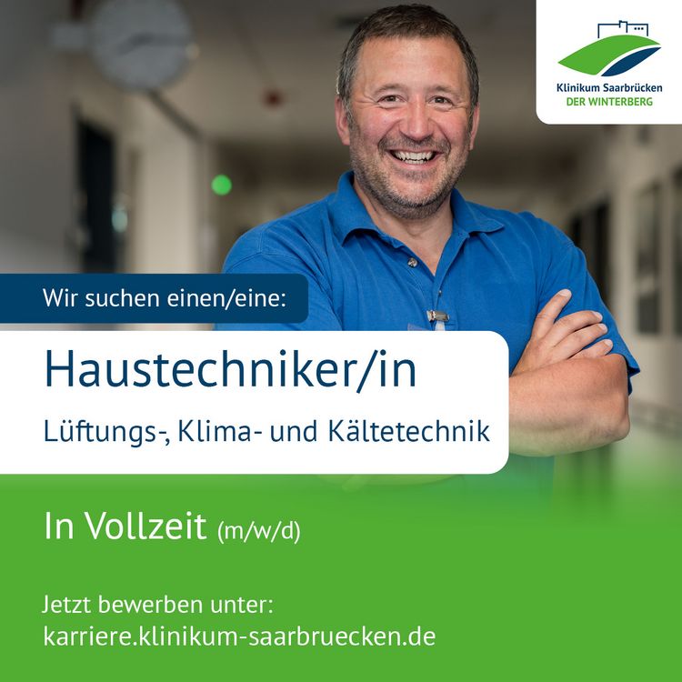 Eine Stellenanzeige: Wir suchen einen Haustechniker für Lüftungs-, Klima- und Kältetechnik