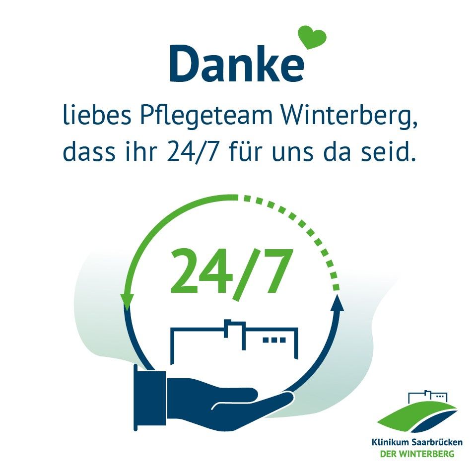 Dankes-Grafik an Pflegekräfte im Klinikum Saarbrücken zum Tag der Pflegenden