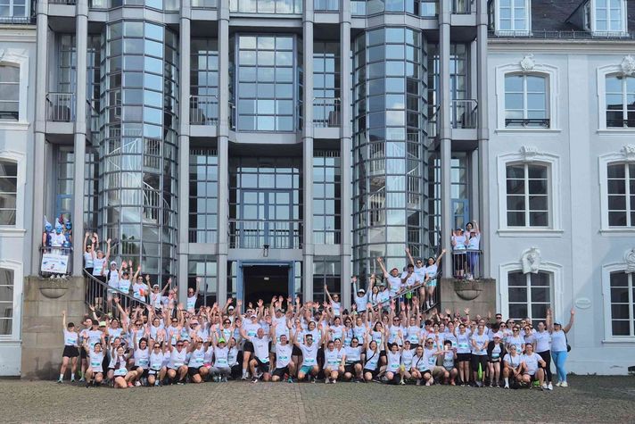 Das Team Winterberg vor dem Firmenlauf 2025 in Saarbrücken