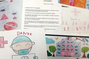 Dankesbilder von Kindern aus Frankreich für das Team Winterberg