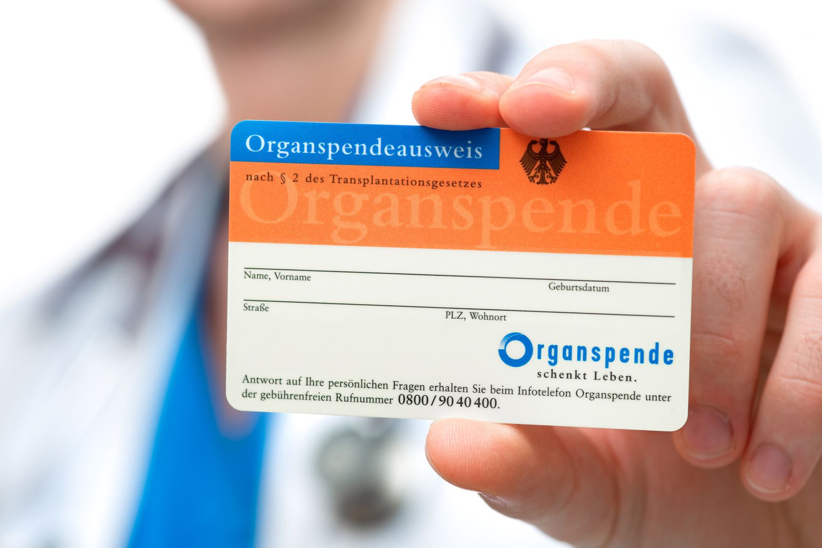 Foto eines Organspendeausweises