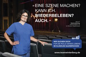 Pflegefachkraft im Klinikum Saarbrücken auf Theaterbühne: Die Rolle deines Lebens