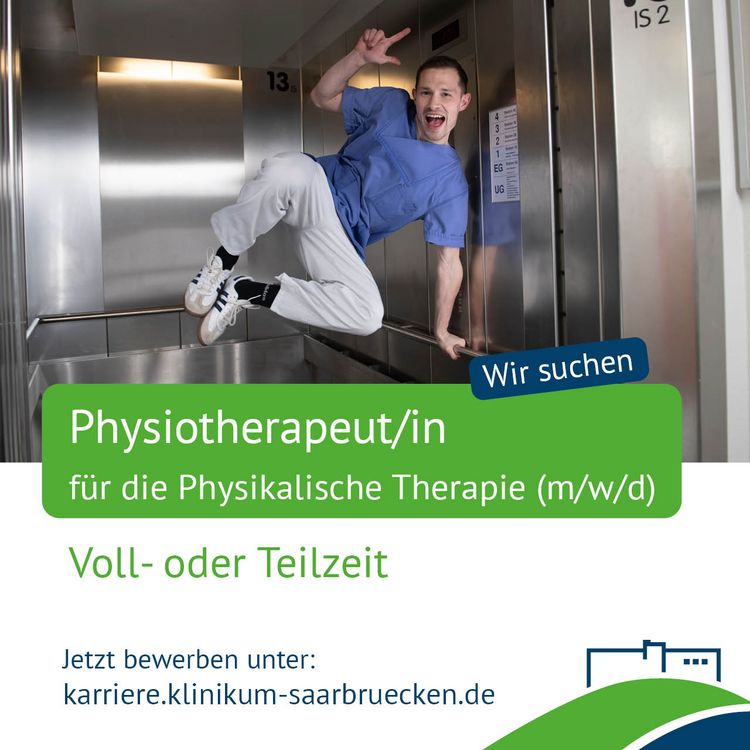 Eine Stellenanzeige: Wir suchen einen Physiotherapeut/eine Physiotherapeutin