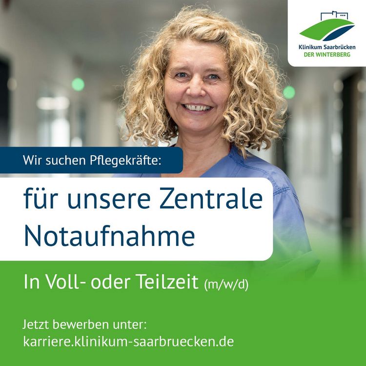 Eine Stellenanzeige: Wir suchen Pflegekräfte für unsere Zentrale Notaufnahme