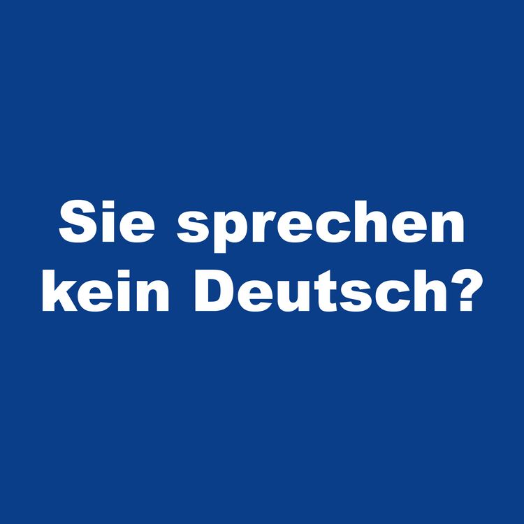 Sie sprechen kein Deutsch?