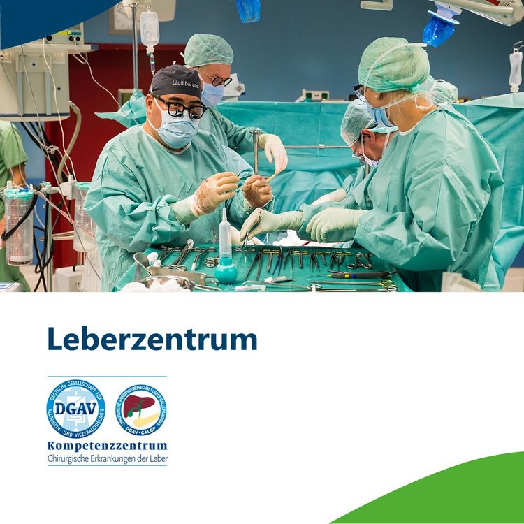 Symbolbild mit Logo: Zertifiziertes Leberzentrum