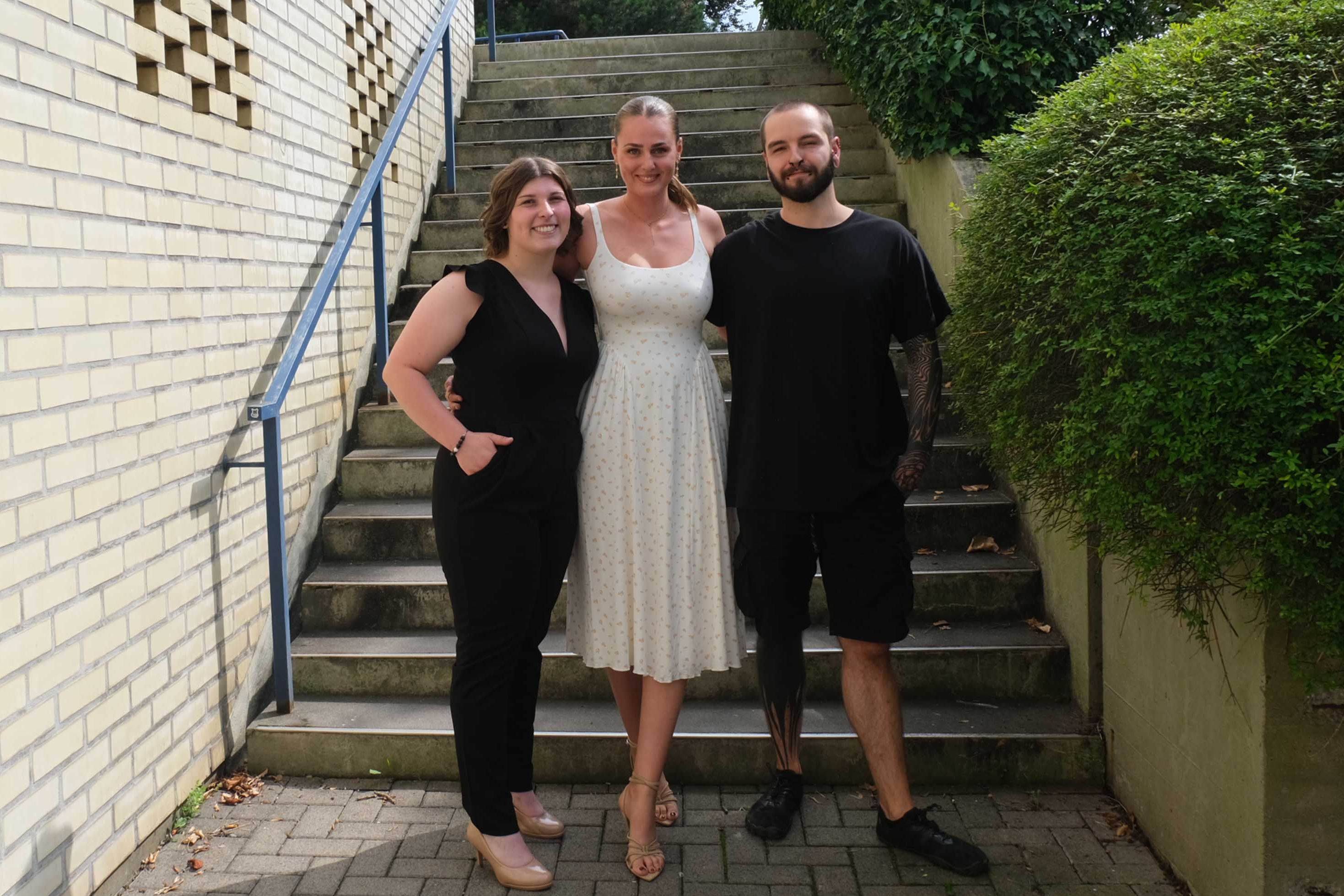 Die Jahrgangsbesten: Laura Hecktor, Lena Fröhlich, Benjamin Lang 