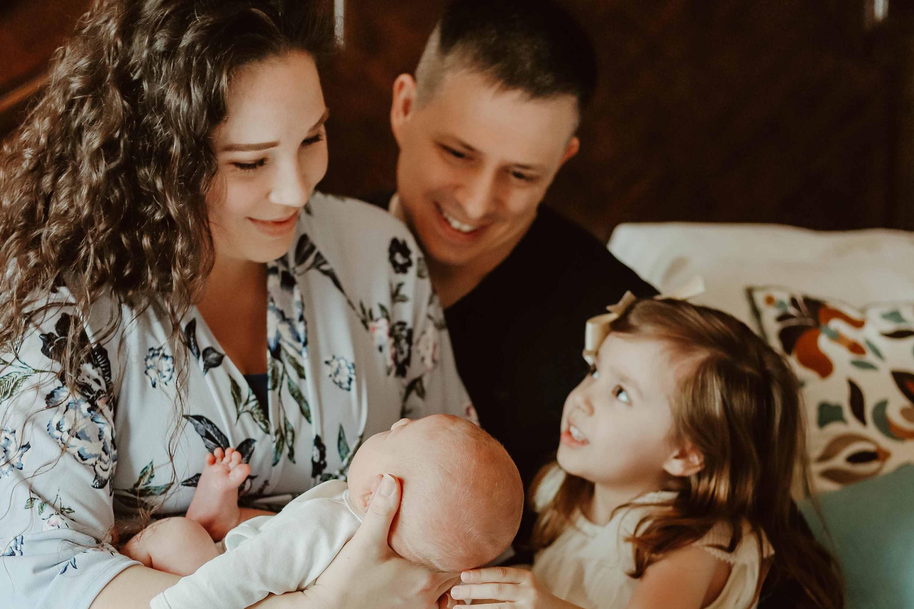 Familienfoto, Familie Burke aus den USA
