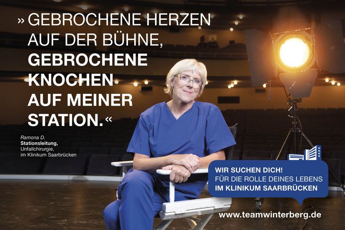 Pflegefachkraft im Klinikum Saarbrücken auf Theaterbühne: Die Rolle deines Lebens