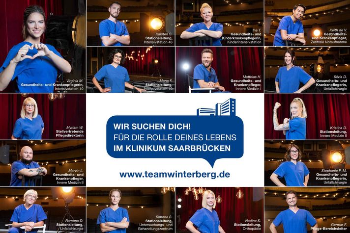 Collage Pflegefachkräfte "Die Rolle Deines Lebens"
