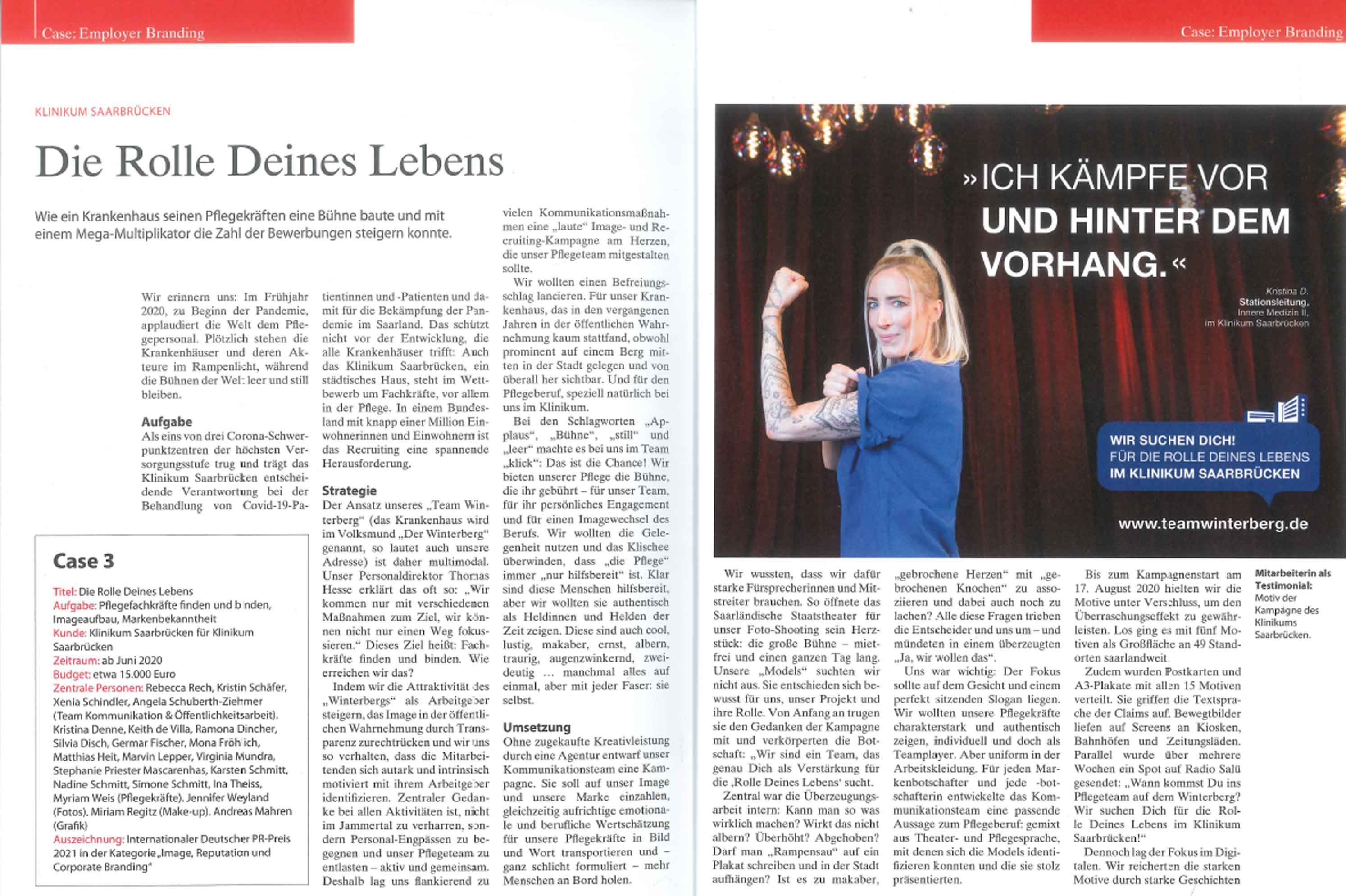 PR-Report Artikelausschnitt "Die Rolle Deines Lebens"