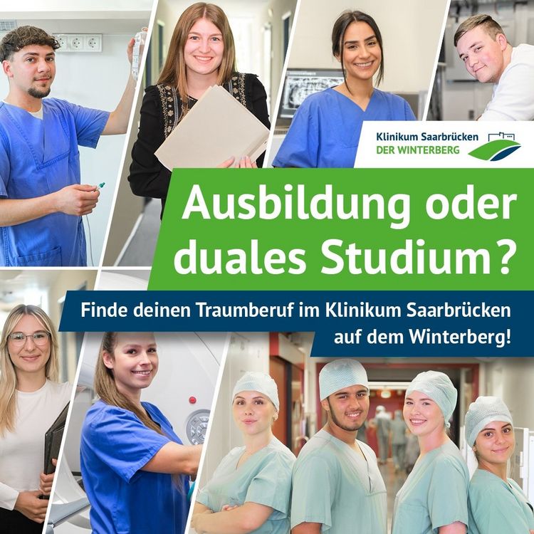 Grafik zur Ausbildung und dualem Studium im Klinikum Saarbrücken