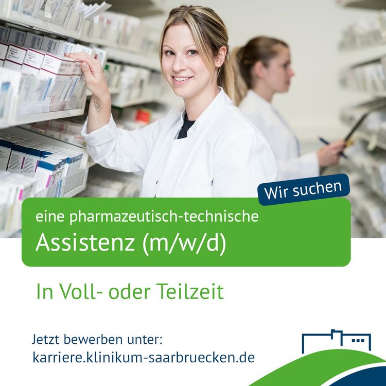 Eine Stellenanzeige: Wir suchen eine pharmazeutisch-technische Assistenz für unsere Krankenhausapotheke