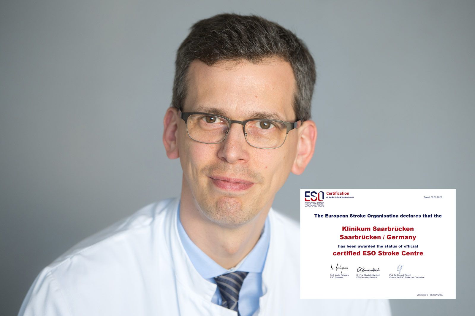 Portrait Chefarzt Dr. Andreas Binder - Stroke Unit auf dem Winterberg erhält Europäische Auszeichnung 