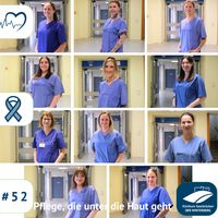 Collage aller Motive: Teamvorstellung der Station 52 - Pflege, die unter die Haut geht