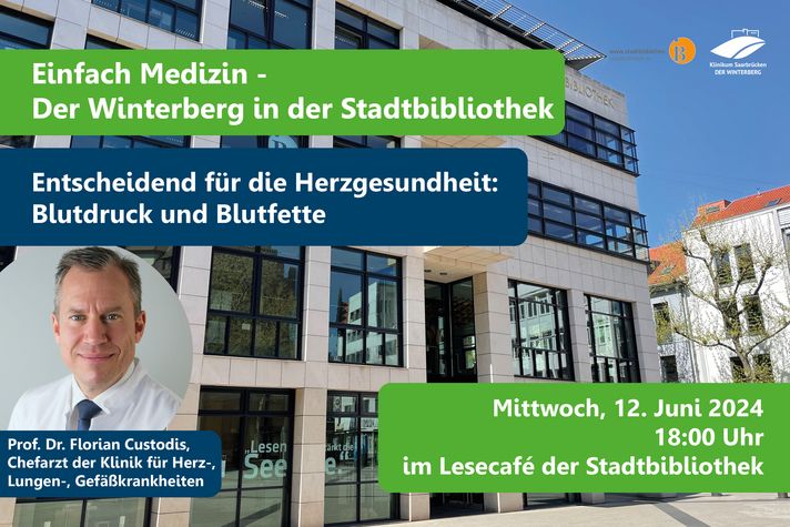 Patientenveranstaltung: "Blutdruck und Cholesterin" mit Chefarzt Prof. Dr. Florian Custodis