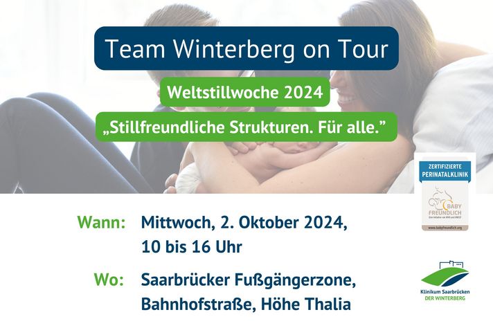 Grafik zur Veranstaltung anläßlich der Weltstillwoche: Winterberg on Touram Mittwoch, 2. Oktober 2024 in der Saarbrücker Bahnhofstraße 