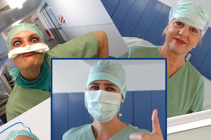 Gesichtsmasken-Collage