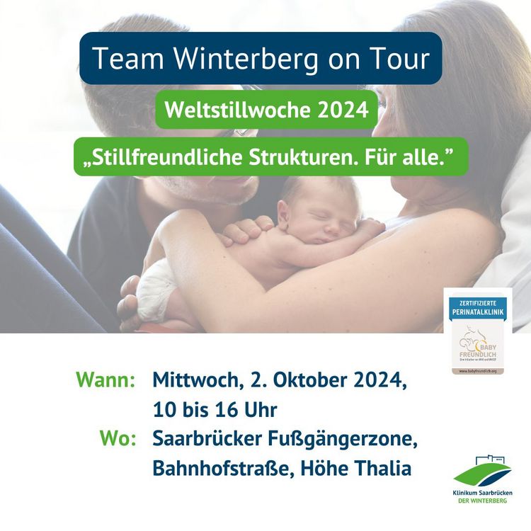 Grafik: Veranstaltung anläßlich der Weltstillwoche in der Saarbrücker City am Mittwoch, 2. Oktober 2024