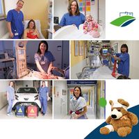 Collage mit allen Pflegekräften der Serie "KIS: Pflege, die stark macht"