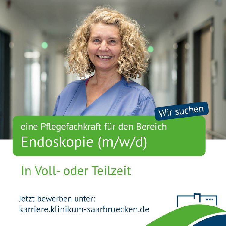 Eine Stellenanzeige: Wir suchen eine Pflegekraft für den Funktionsbereich Endoskopie