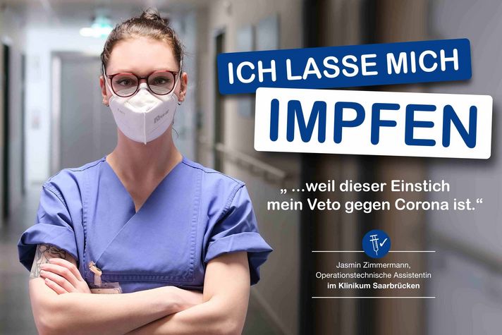 Impfkampagne Klinikum Saarbrücken: Jasmin Zimmermann, OTA