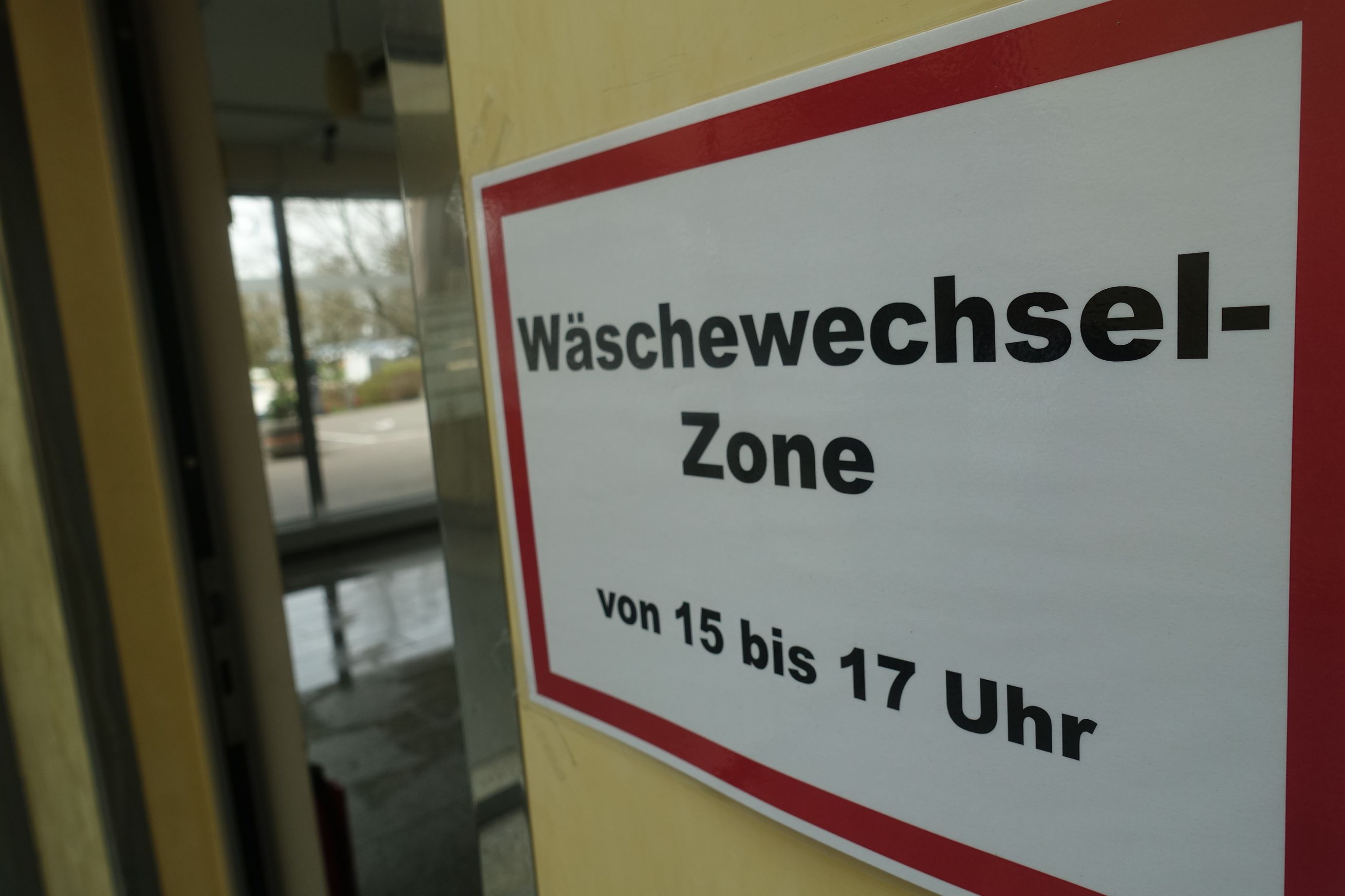Zone zum Wäschetausch im Klinikum Saarbrücken