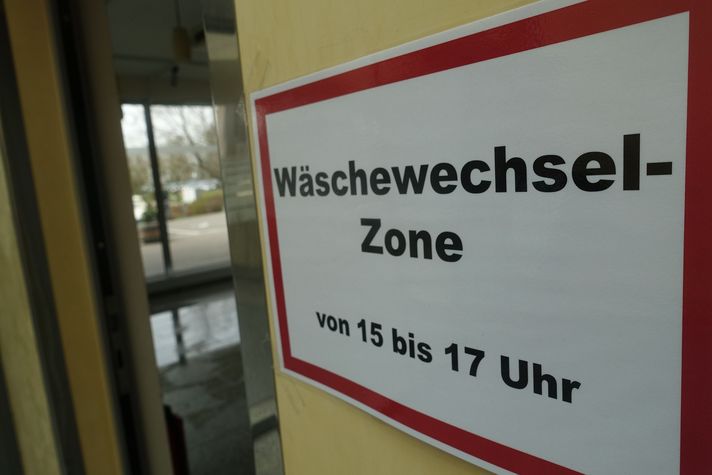 Zone zum Wäschetausch im Klinikum Saarbrücken