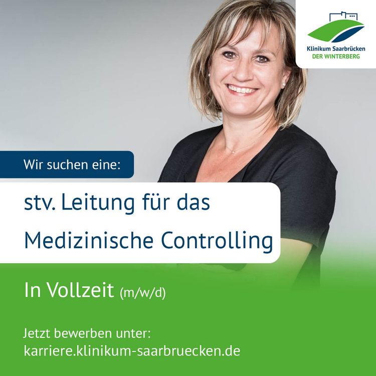 Eine Stellenanzeige: Wir suchen eine stellvertretende Leitung für das medizinische Controlling