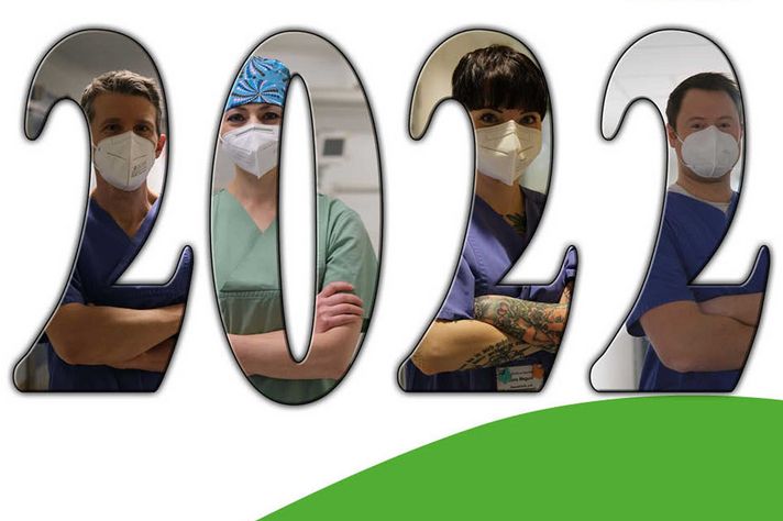 Symbolbild für den Jahresbeginn: die Zahlen 2022