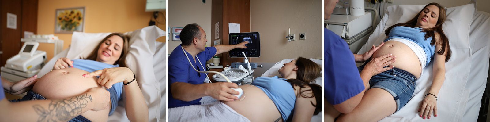 Drei Fotos einer Schwangeren mit Babybauch Slider_Geburtshilfe_1.jpg