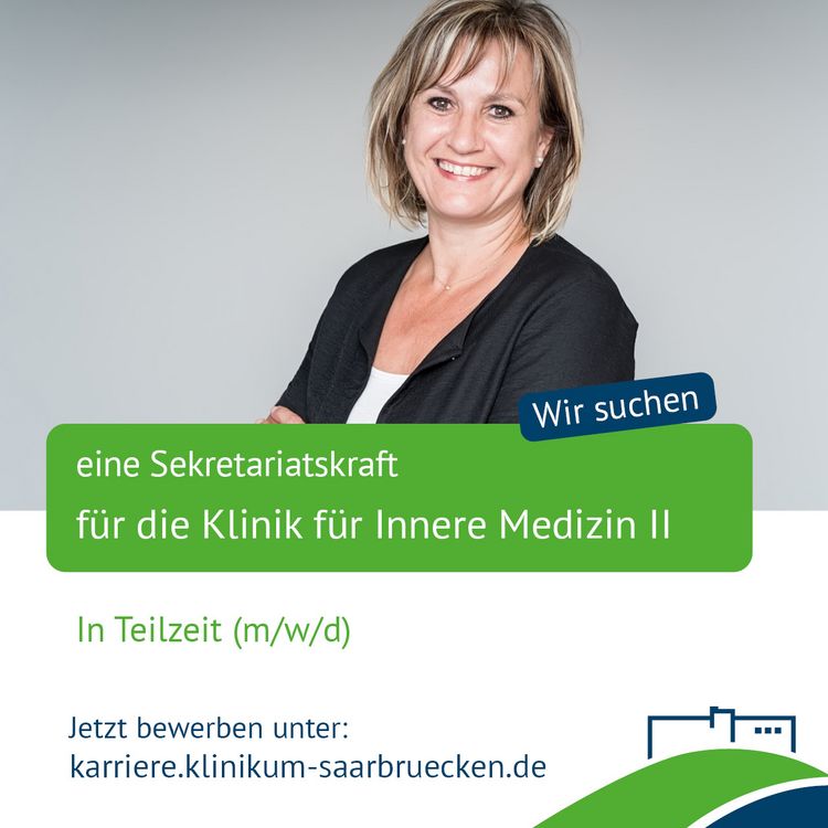 Eine Stellenanzeige: Wir suchen eine Sekretariatskraft für die Klinik für Innere Medizin