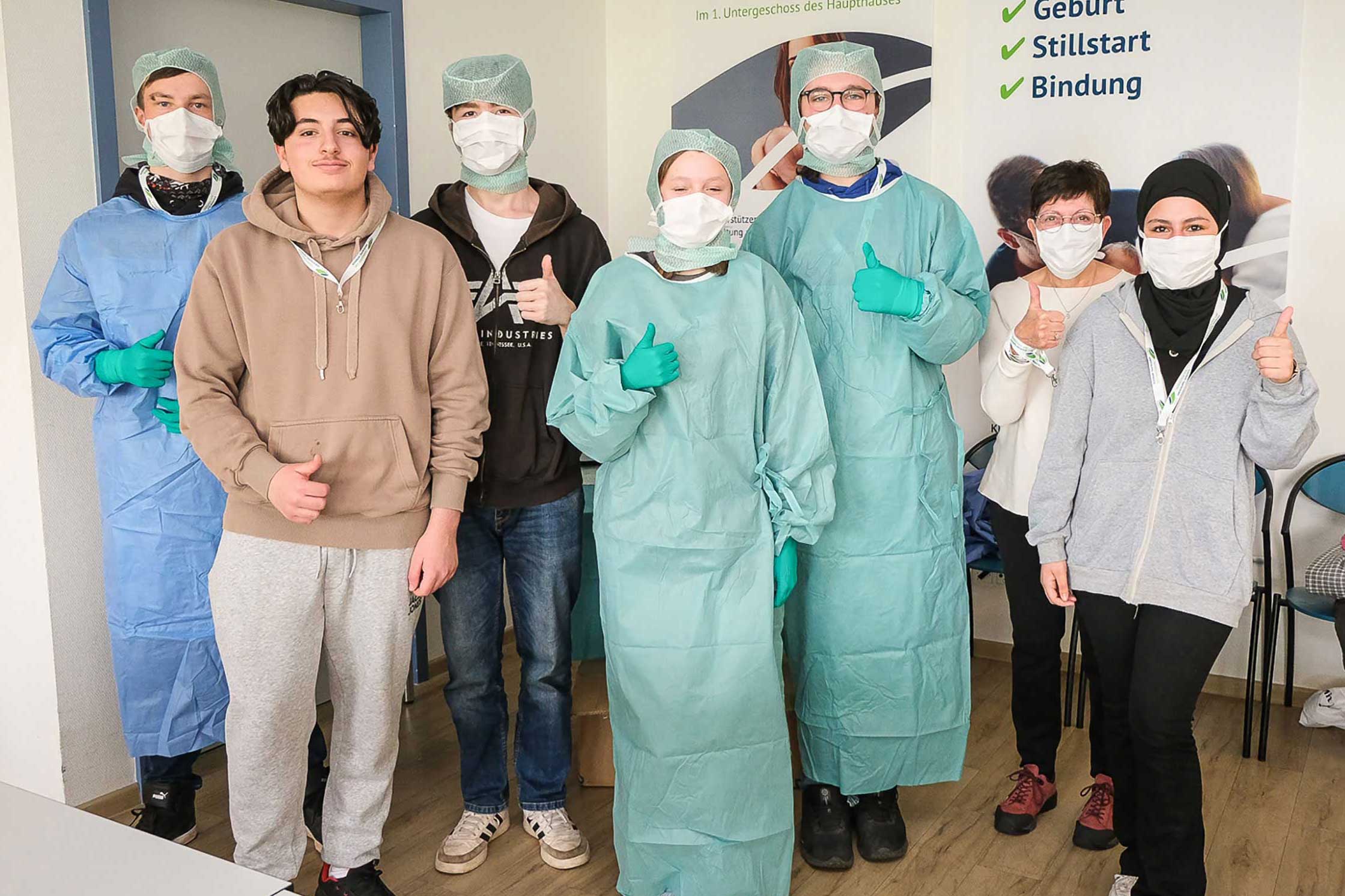 Schüler der GemS Völklingen beim Besuch des Klinikums Saarbrücken